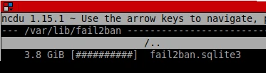 ncdu fail2ban